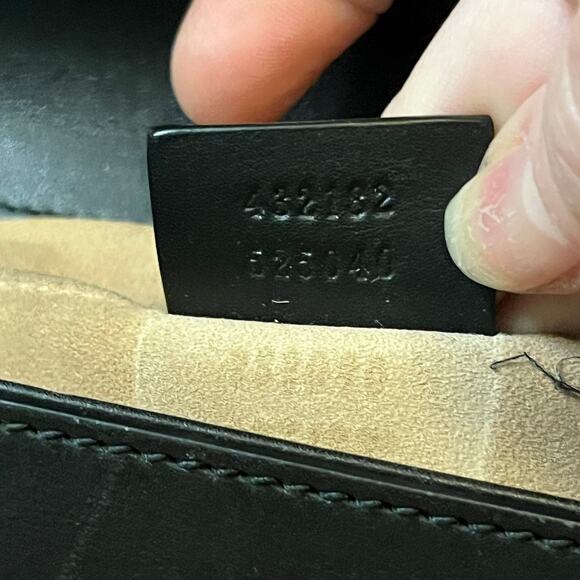 Gucci Black Leather Faux Pearl Padlock Shoulder Bag - Picture 3 of 16